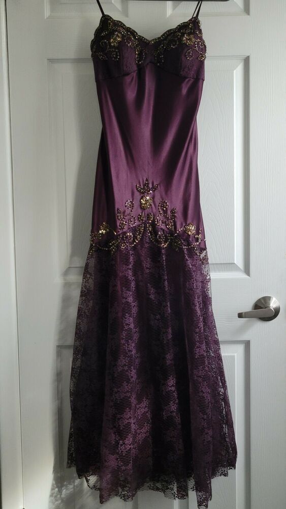 Charming Mermaid Spaghetti Straps Satin Lace Beaded Without Sleeves Long Prom Dress, Evening Dress