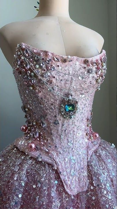 Pink Gorgeous A Line Strapless Tulle Sequin Beaded Without Sleeves Long Prom Dress, Evening Dress