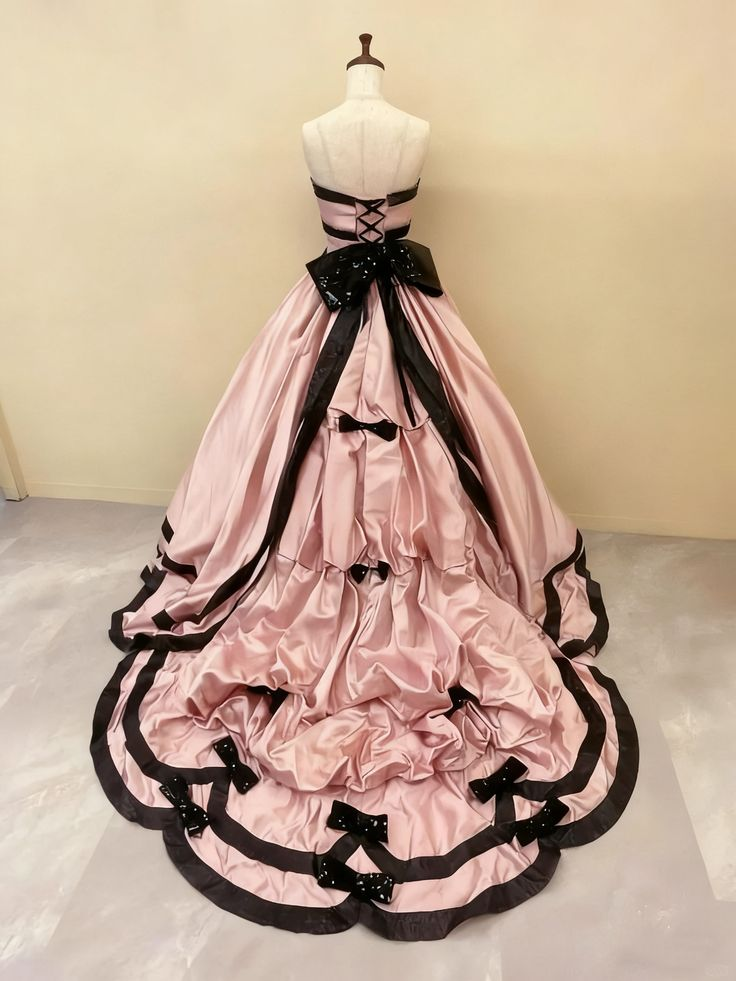 Pretty Soft Pink Ball Gown Strapless Satin Sequin Without Sleeves Long Prom Dress, Evening Dress