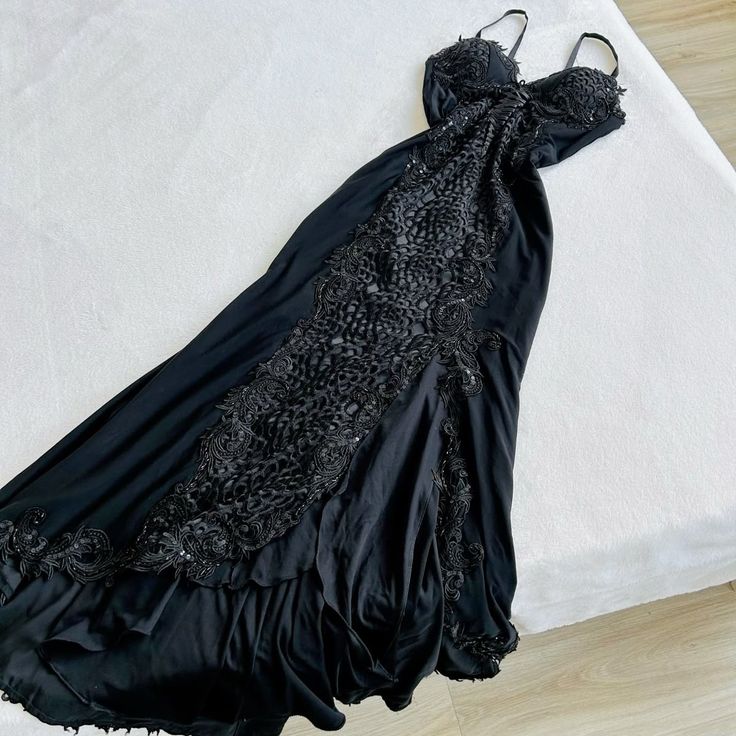 Charming Mermaid Spaghetti Straps Chiffon Lace Without Sleeves Long Prom Dress, Evening Dress