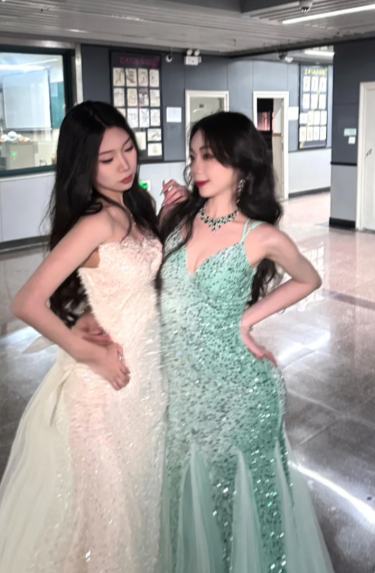 Shiny Mint Green Mermaid Spaghetti Straps Tulle Sequin Without Sleeves Long Prom Dress, Evening Dress