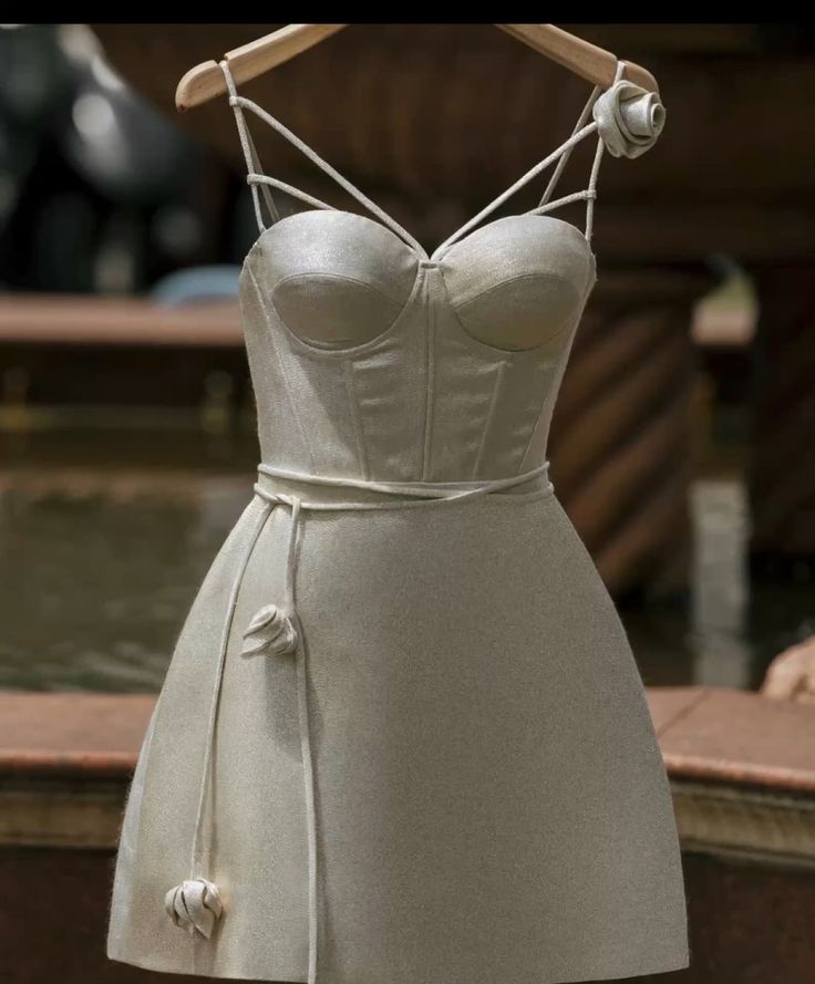 Elegant A line Spaghetti Straps Short Homecoming Dress 18th Birthday Outfits