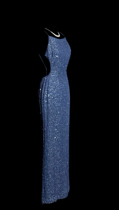 Shiny Mermaid Spaghetti Straps Sequin Backless Without Sleeves Long Prom Dress, Evening Dress