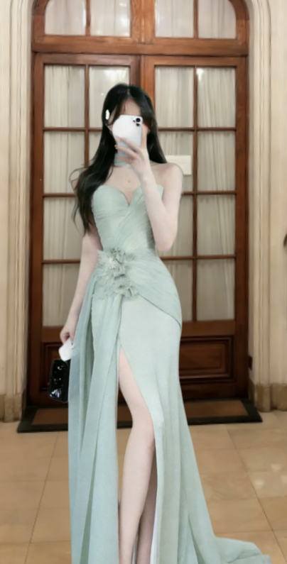 Charming Mermaid Sweetheart Tulle Long Prom Dress, Evening Dress