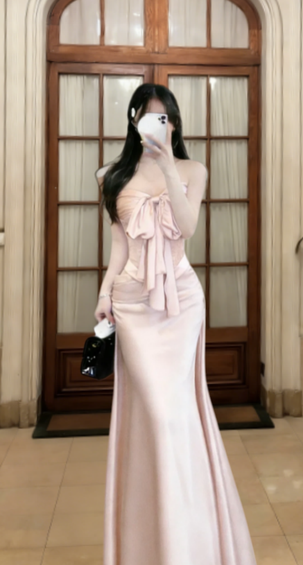 Elegant Mermaid Sweetheart Satin Long Prom Dress, Evening Dress