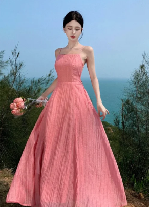 Elegant Spaghetti Straps A Line Satin Long Prom Dress, Evening Dress