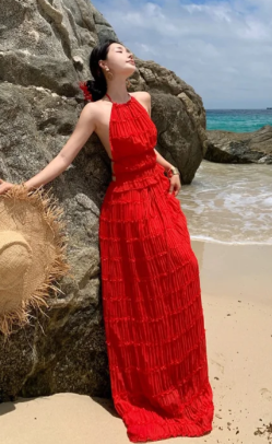 Elegant A Line Halter Satin Long Prom Dress, Evening Dress
