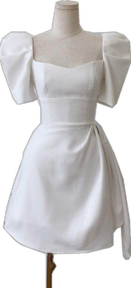 Elegant A Line Short Sleeves Homecoming Dress Birthday Outfits