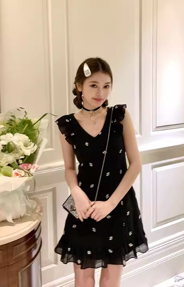 New exquisite sweet princess dress for women, summer short dress