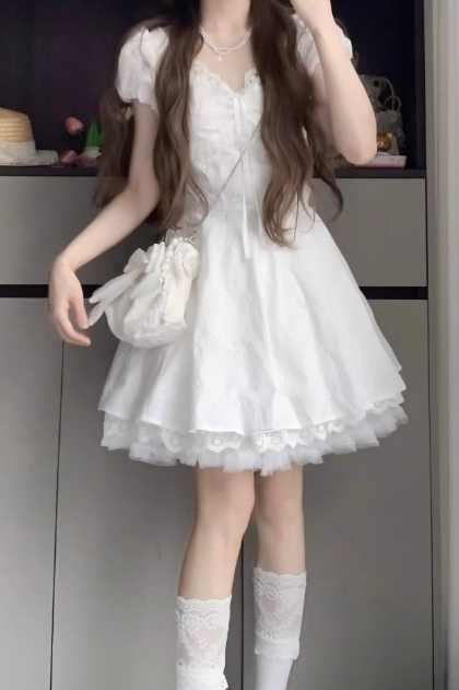 French-style Sweet and Innocent New Summer Short Dress