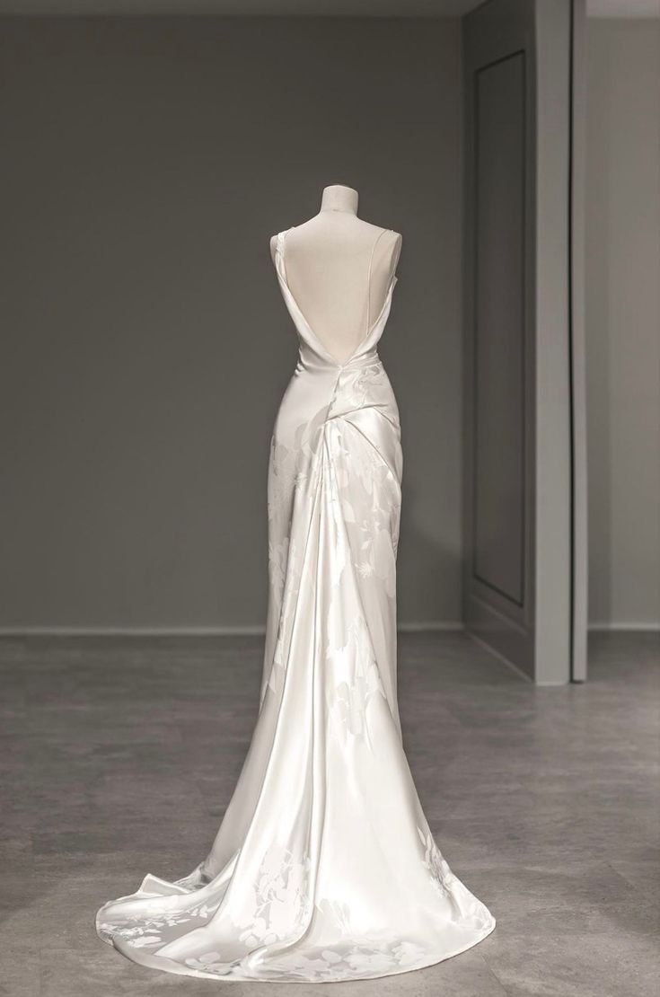Vintage Mermaid Straps Sleeveless Long Print Flower Satin Wedding Dresses