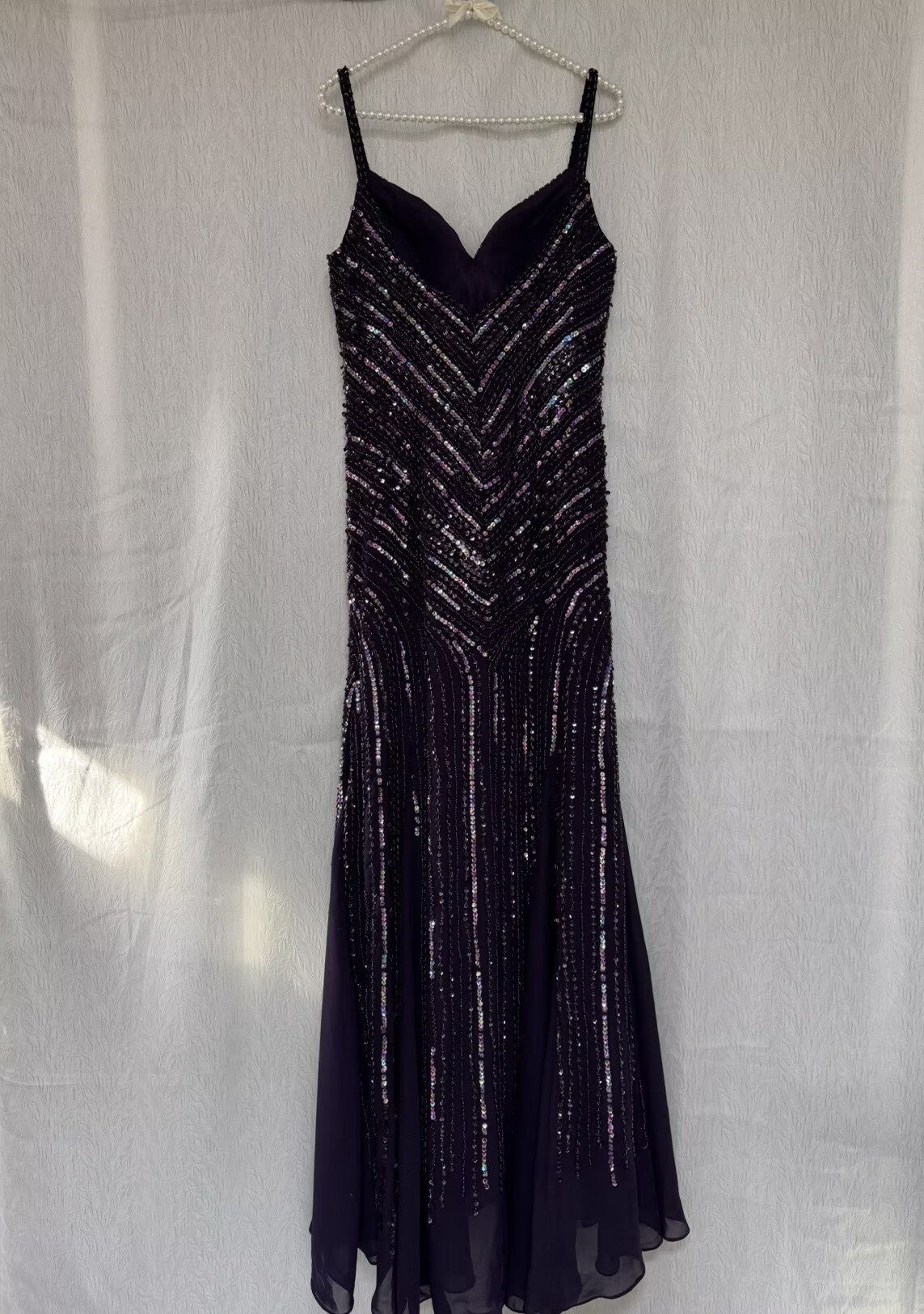 V Neck Beading Prom Party Dress Luxurious Evening Dress