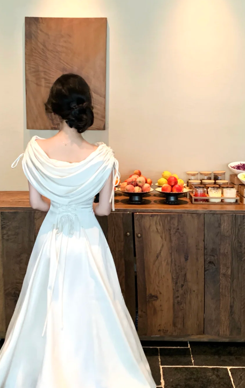 Princess A Line Off The Shoulder Satin Long Prom Dress, Evening Dress