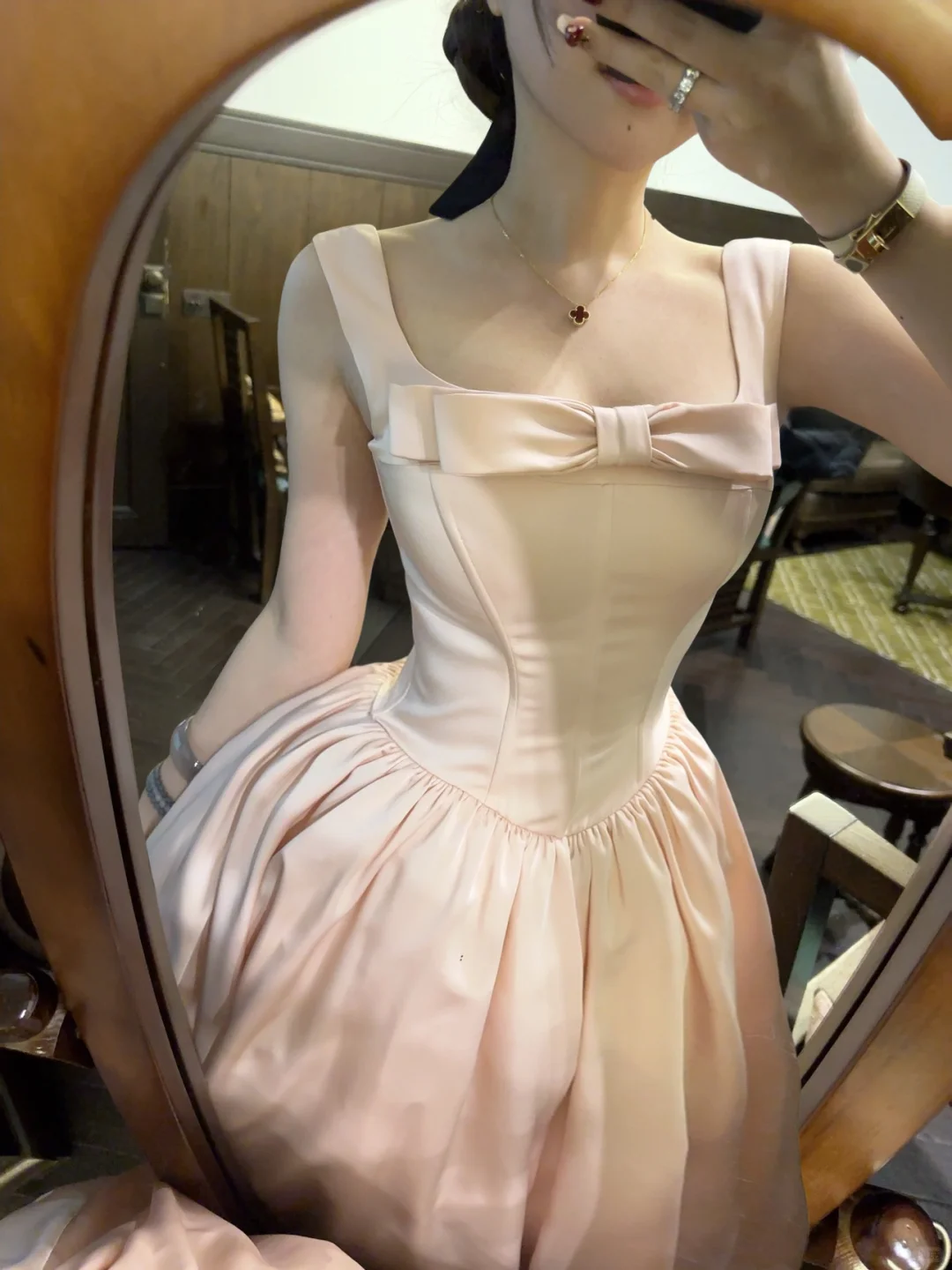 Princess A Line Square Neck Satin Long Prom Dress, Evening Dress