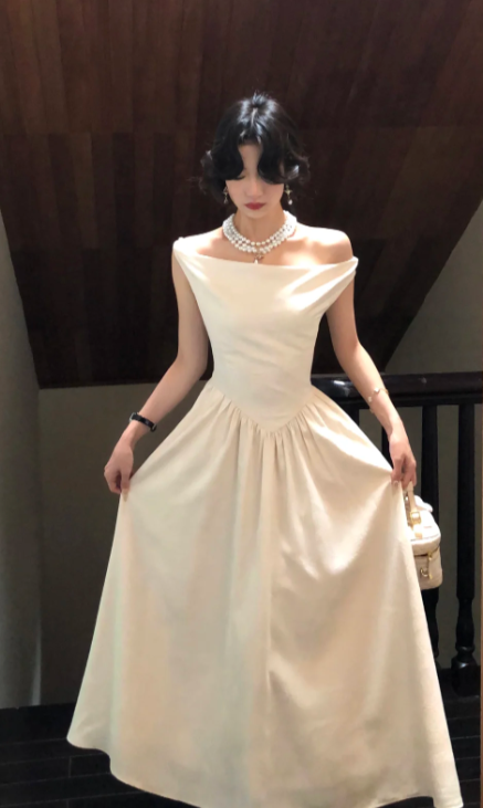 Elegant Sweet A Line Satin Long Prom Dress, Evening Dress