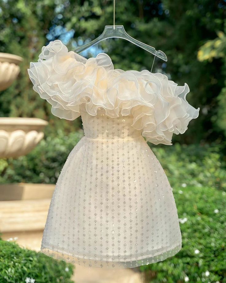 Simple Ball Gown One Shoulder Short Birthday Outfits Homecoming Dress