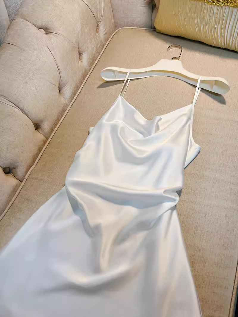 Simple A Line Straps White Homecoming Dress 21st Birthday Outfit