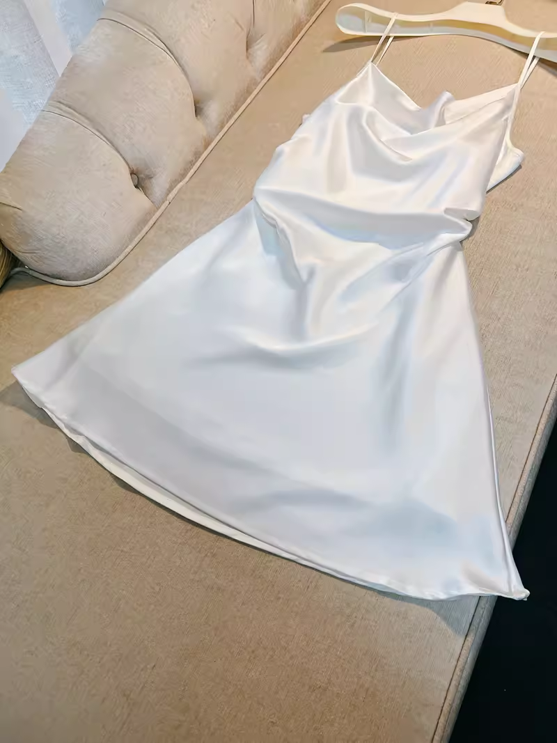 Simple A Line Straps White Homecoming Dress 21st Birthday Outfit
