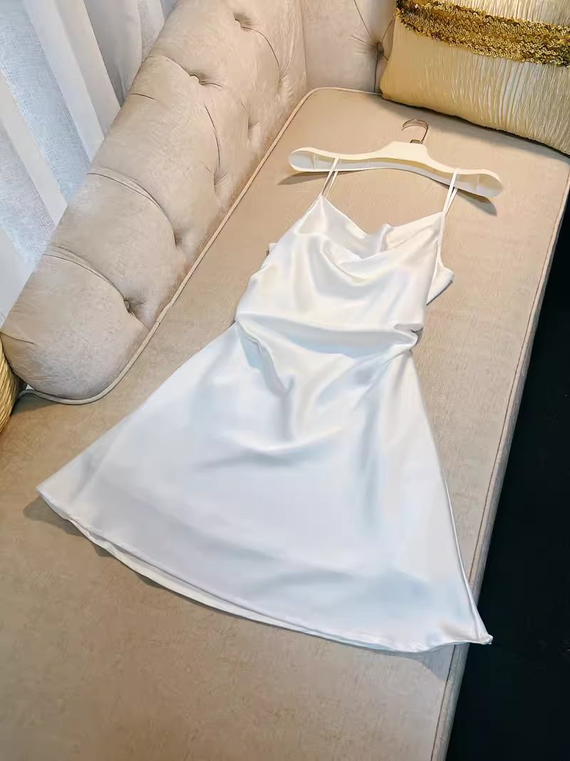 Simple A Line Straps White Homecoming Dress 21st Birthday Outfit