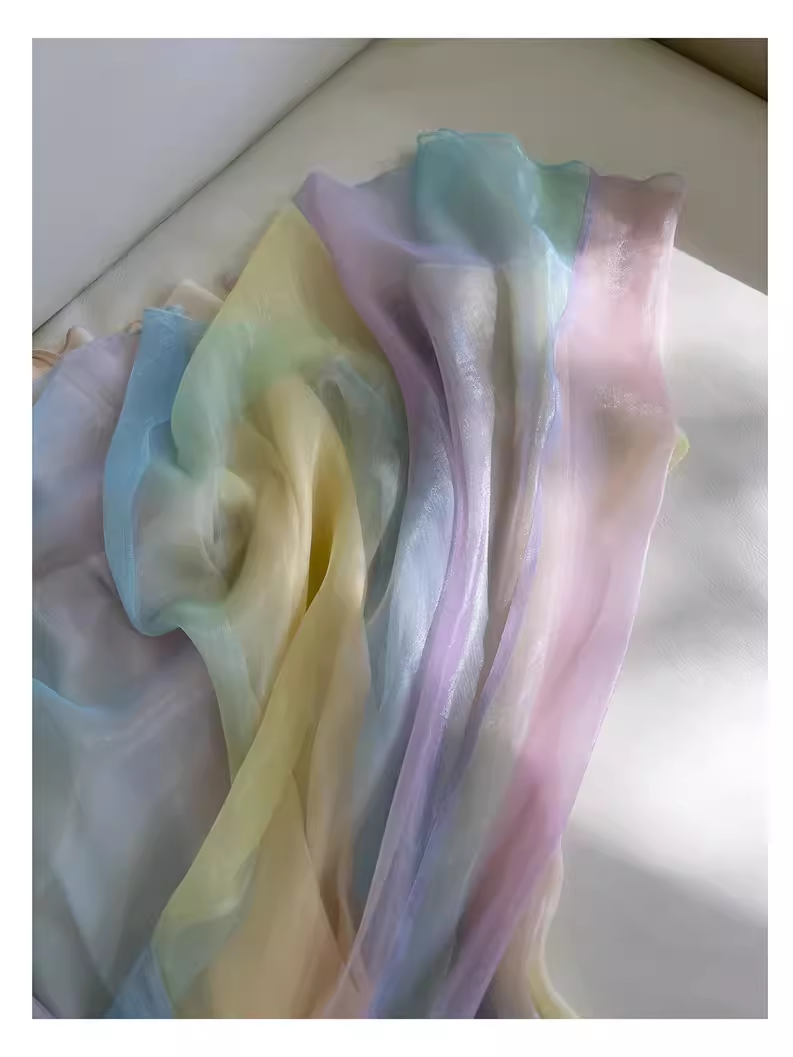Fairytale A Line Ombre Chiffon Straps Long Prom Dress
