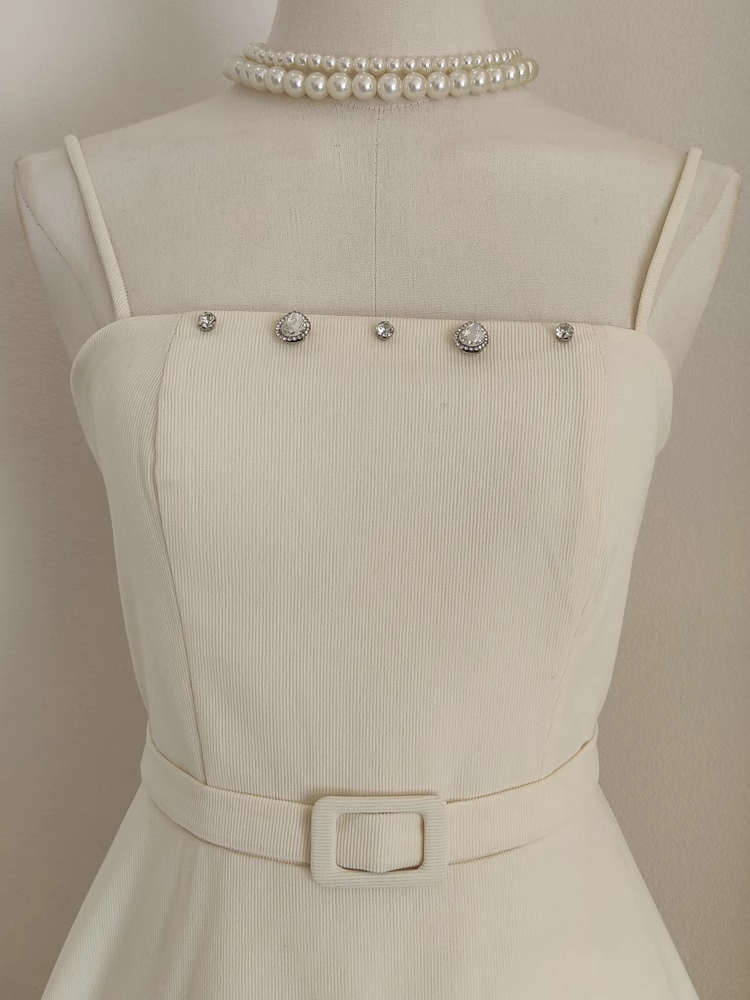 Sexy A line Spaghetti Straps Ivory Dinner Party Dresses Birthday Outfits