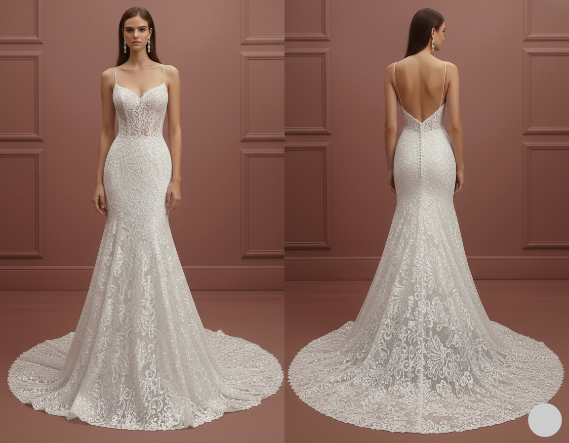 Cathedral Veil Wedding Dress Matching Long Lace Set Bridal