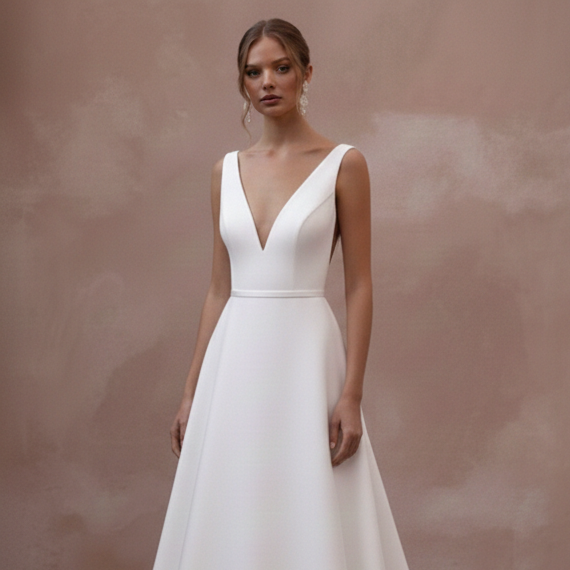 Cold Shoulder Wedding Dress Boho Long Chiffon Flowy Gown