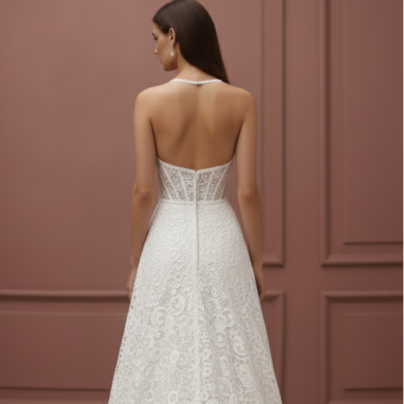Crochet Wedding Dress Handcrafted Long Boho Beach Gown