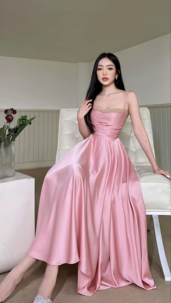 Chic A-line Pink Prom Dress,Pink Formal Dress