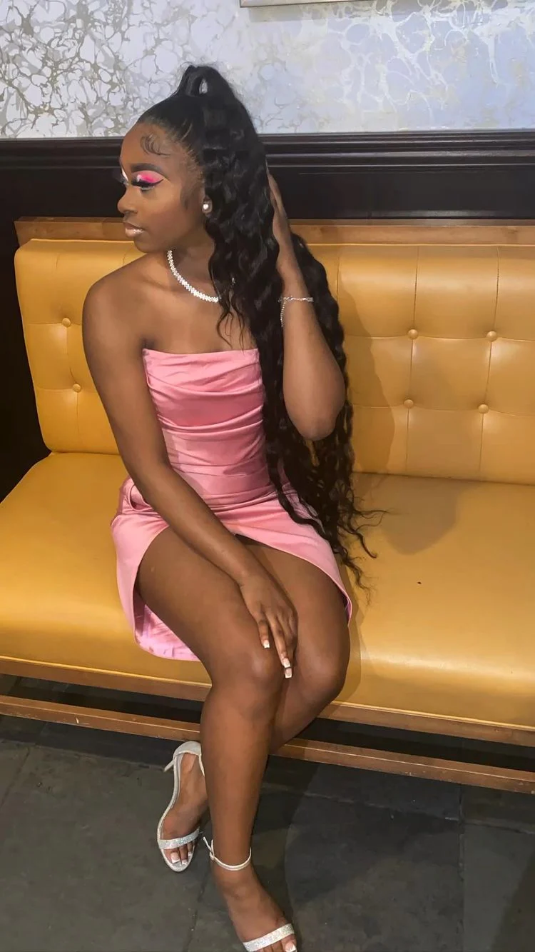 Pink 19th Birthday Dress Black Girl homecoming dress, birthday gown
