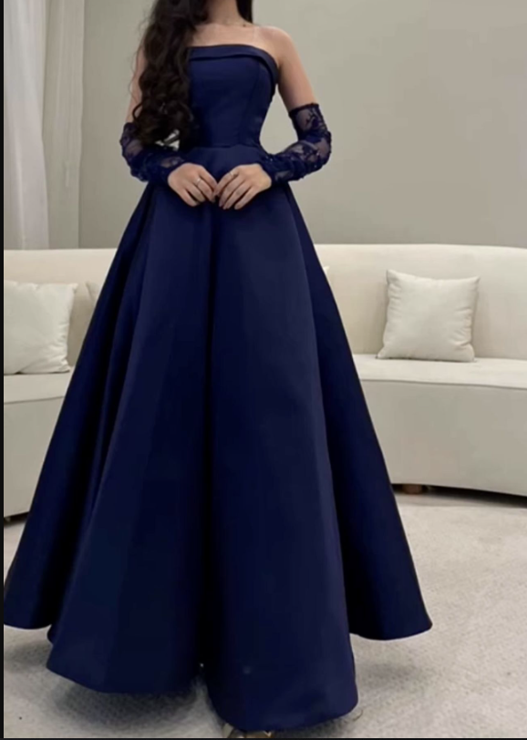 Fashion Strapless A-line Evening Dress,Princess Dress