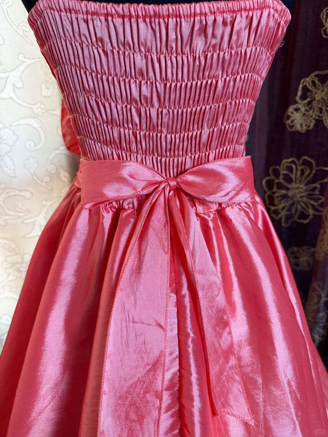 Pretty Spaghetti Straps Pink Satin A Line Homecoming Dress Short 21st Birthday Outfits With Flower