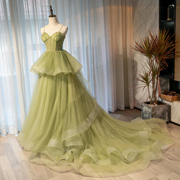 Beautiful Sweetheart Layers Princess Formal Gown, Tulle Long Party Dress Prom Dress
