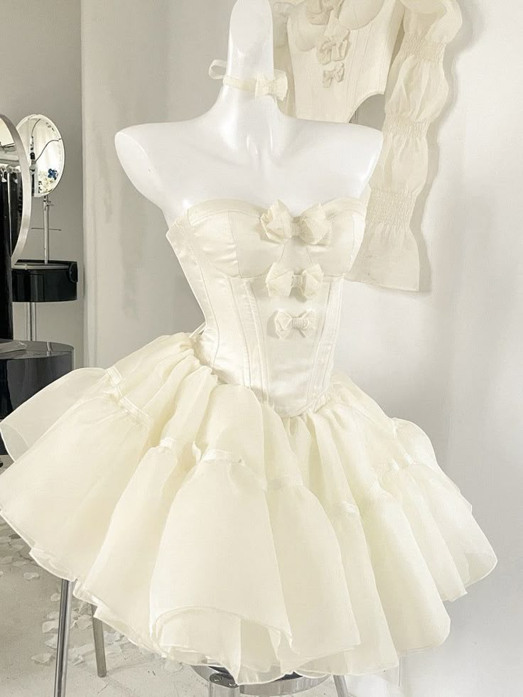 Sweet Princess Yellow Organza Birthday Dress Short Party Dress With Bow