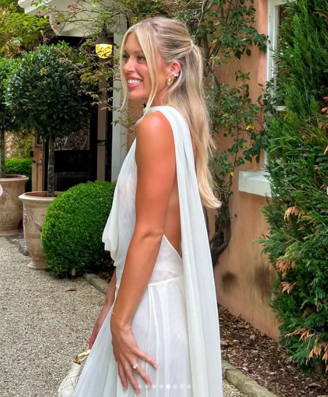 Sexy V Neck White Backless Party Dress,Long Tulle Prom Evening Dress