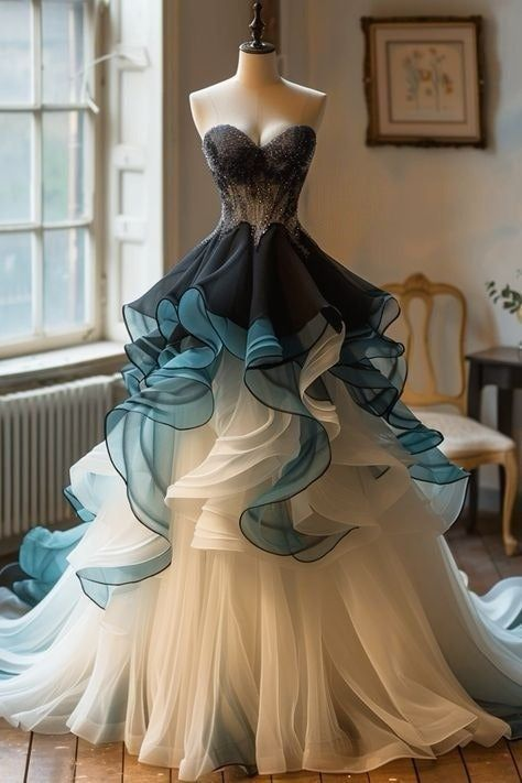 Uniques Strapless Tulle Beaded Party Dress,A Line Prom Evening Dress