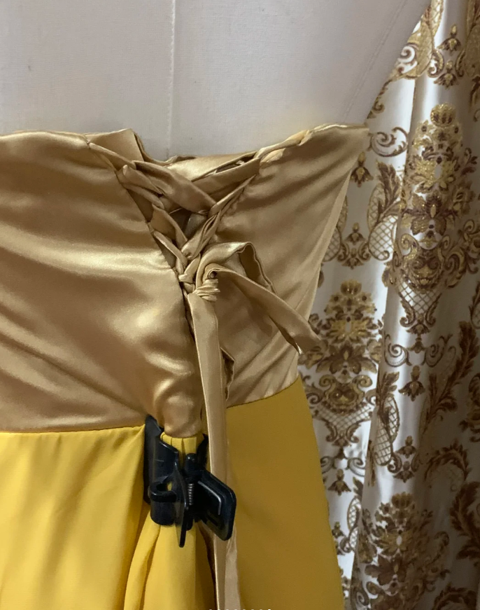 Stylish Strapless Beaded Satin Chiffon Long Wedding Guest Dress Formal Birthday Party Dress