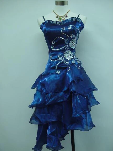 Vintage Black Chiffon Beaded Short Prom Dress Formal 8th Grade Homecoming Dress