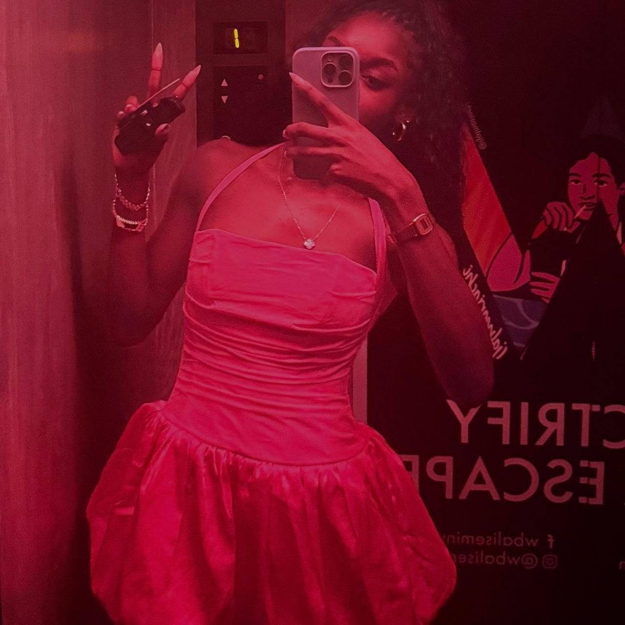 Charming Pink Halter Satin Homecoming Dress A Line Short Birthday Dress