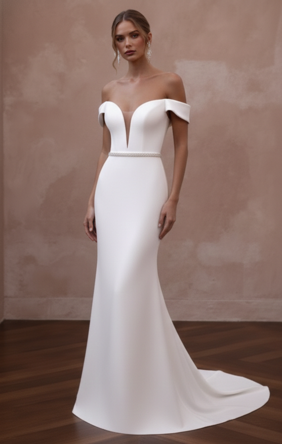 Backless Wedding Dress Elegant Open Back Bridal Gown