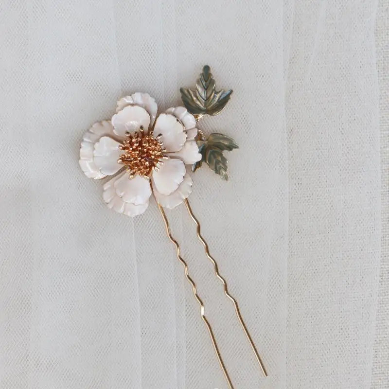 Gold Color Headpieces Flower Leaf Hair Combs Pins Clips Bridesmaids Brides Hairpins For Women Wedding Accessories Bridal Jewelry a