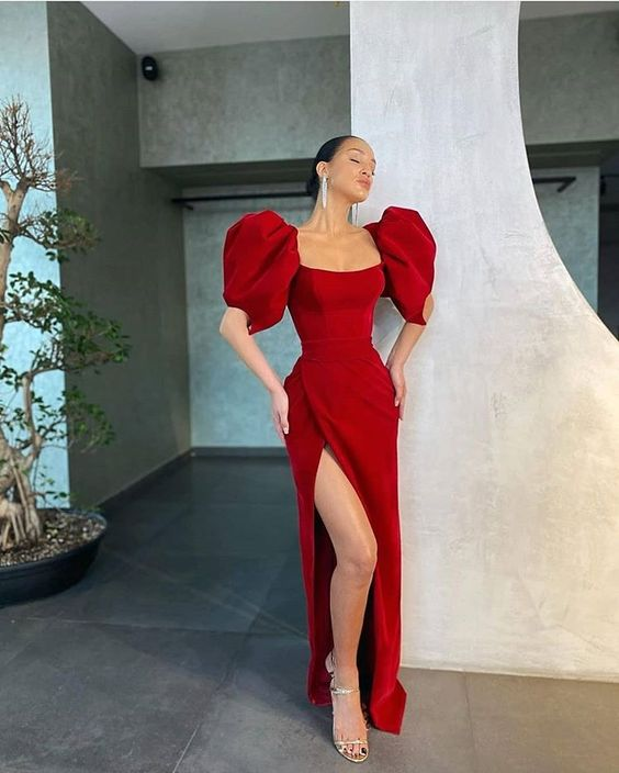 Long Red Prom Dresses, Formal Evening Dress