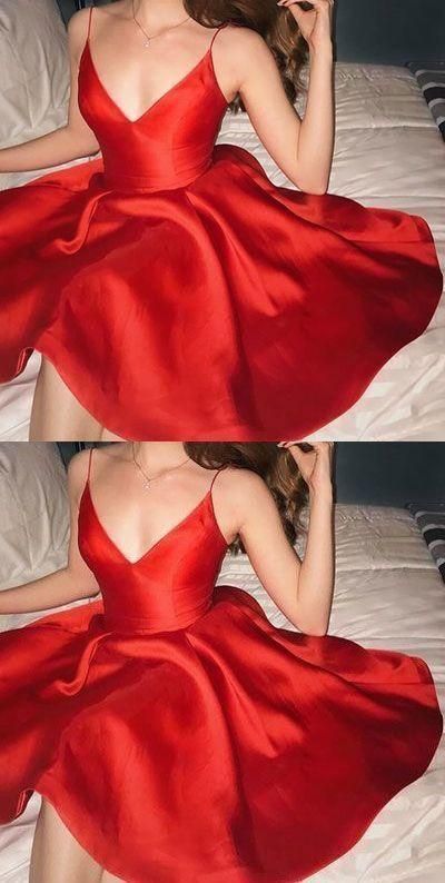 Red Homecoming Dresses, Short Red Party Dresses
