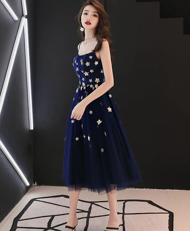 Blue tulle short prom dress blue tulle homecoming dress