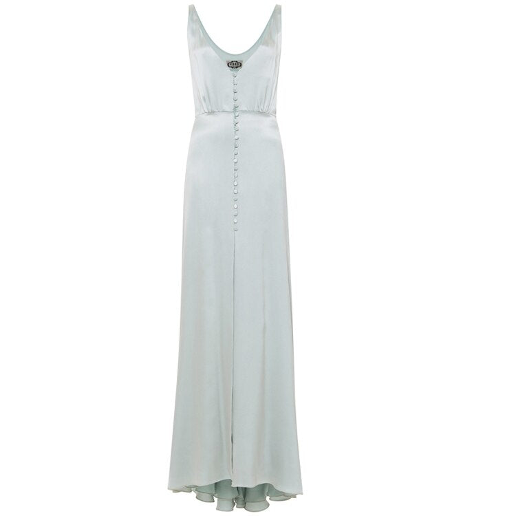 A-line Simple Long Prom Dress Sleeveless Party Dress