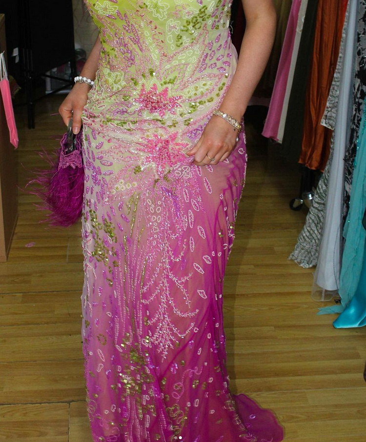 Gorgeous Chiffon Beaded Sequins Long Prom Dress,Formal Sheath Party Evening Gown