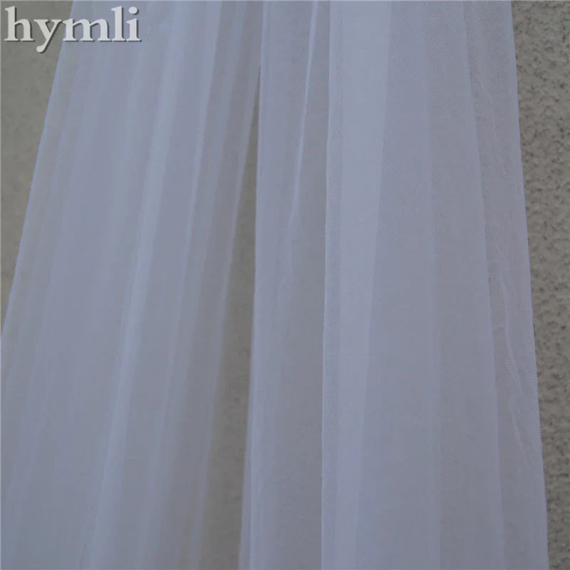 Cathedral Length Bridal Veil 1 Layer Long Lace Wedding Veil with Sequins for Brides