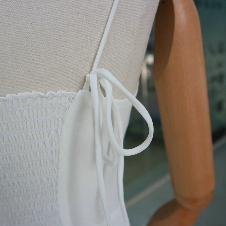 Spaghetti Straps White Hight Split Prom Dress