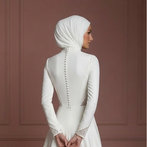 Hijab Wedding Dress Contemporary Modest Bridal Muslim