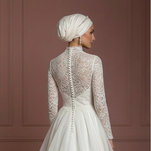 Hijab Wedding Dress With Organza Modest Bridal Style Muslim